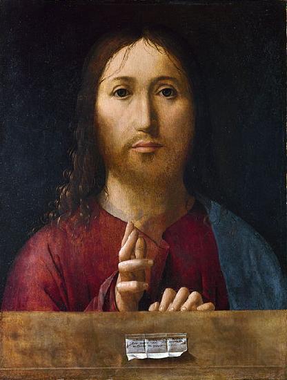 Antonello da Messina Christ Blessing Norge oil painting art